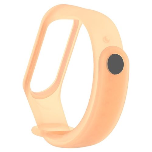 Translucent Silicone Smart Watch Strap Replacement Watchband for Xiaomi Mi Band 3/4 - Transparent Orange