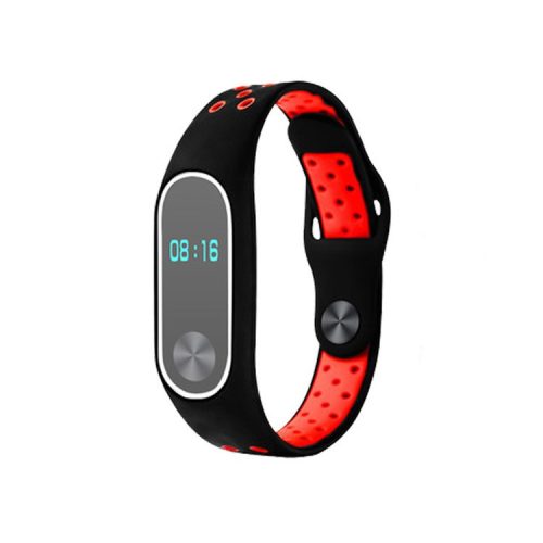 Two-tone Silicone Watch Band Strap for Xiaomi Mi Band 2 - Red