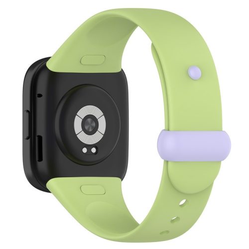 Watch Band for Xiaomi Redmi Watch 3 Soft Silicone Strap with Button Buckle - Lime / Purple