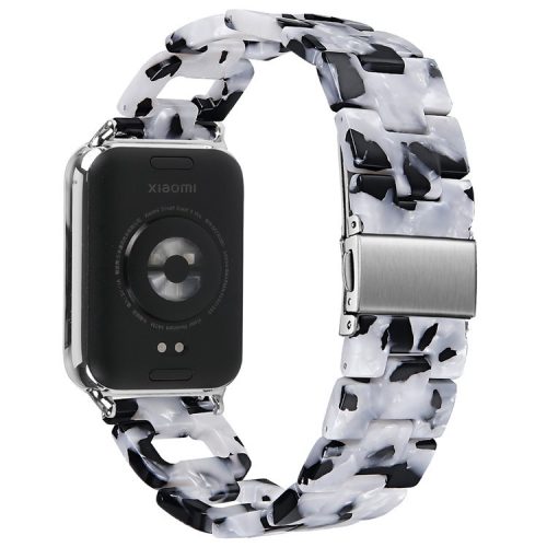 Watch Strap for Xiaomi Redmi Watch 4 D-Shape Resin Replacement Watchband - Black+White