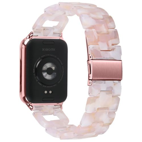 Watch Strap for Xiaomi Redmi Watch 4 D-Shape Resin Replacement Watchband - Pink Flower