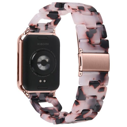 Watch Strap for Xiaomi Redmi Watch 4 D-Shape Resin Replacement Watchband - Pink+Black