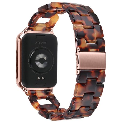 Watch Strap for Xiaomi Redmi Watch 4 D-Shape Resin Replacement Watchband - Tortoiseshell