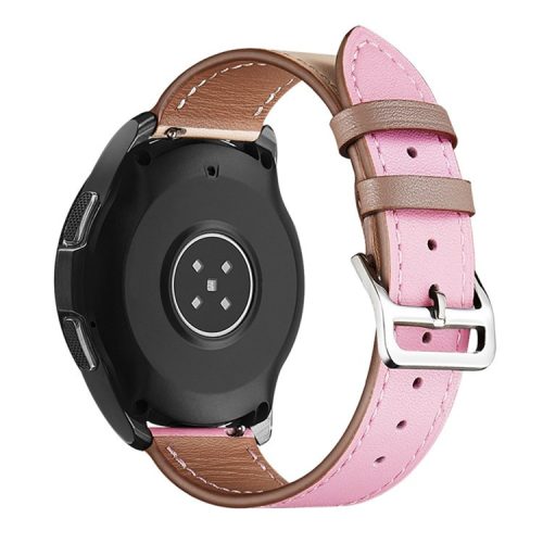 XIAOMI YOUPIN for Haylou LS02 / RS4 Plus LS11 20mm Watch Bands Replacement Strap Textured Genuine Leather Adjustable Wrist Strap - Beige / Light Pink