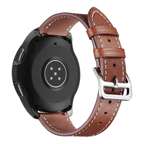 XIAOMI YOUPIN for Haylou LS02 / RS4 Plus LS11 20mm Watch Bands Replacement Strap Textured Genuine Leather Adjustable Wrist Strap - Brown