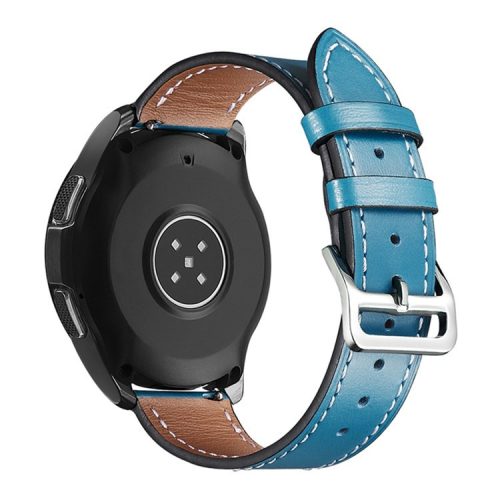 XIAOMI YOUPIN for Haylou LS02 / RS4 Plus LS11 20mm Watch Bands Replacement Strap Textured Genuine Leather Adjustable Wrist Strap - Sky Blue