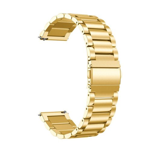 20mm 3 Beads Stainless Steel Smart Watch Replacement Butterfly Buckle Strap for Samsung Galaxy Gear S2 Sport/Galaxy Watch Active 2 - Gold