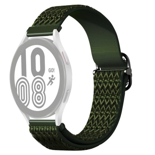 20mm Adjustable Rhombus Nylon Smart Watch Band Wrist Strap for Samsung Galaxy Watch 42mm - Green