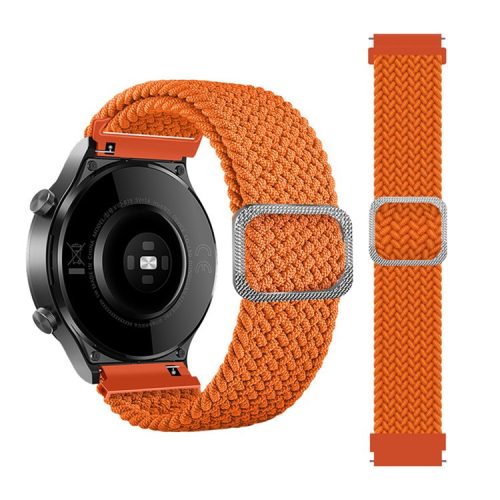 20mm Braided Rope Adjustable Watchband Replacement for Samsung Galaxy Watch Active/Active2 40mm/Watch 42mm - Papaya