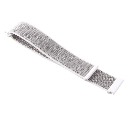 20mm Closure Nylon Watch Band Strap for Samsung Galaxy Watch 42mm / Gear S2 / Huami Amazfit Watch Youth Edition - White