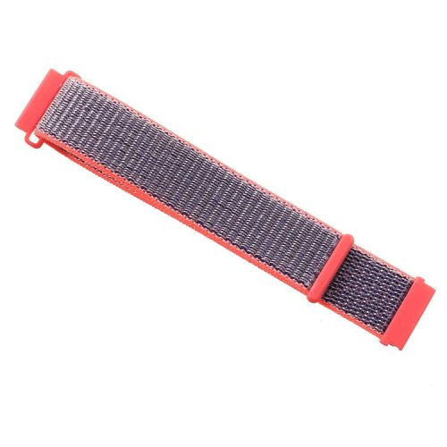 20mm Closure Nylon Watch Strap Part for Samsung Galaxy Watch 42mm / Gear S2 / Huami Amazfit Watch Youth Edition - Red