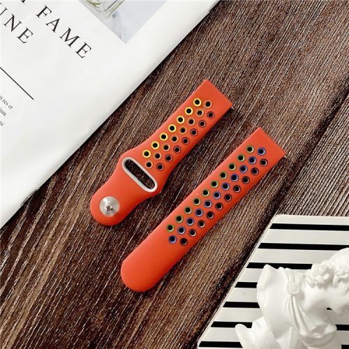 20mm Colorful Silicone Smart Watch Band for Samsung Galaxy Watch Active1/2 / Galaxy Watch (42mm) - Orange