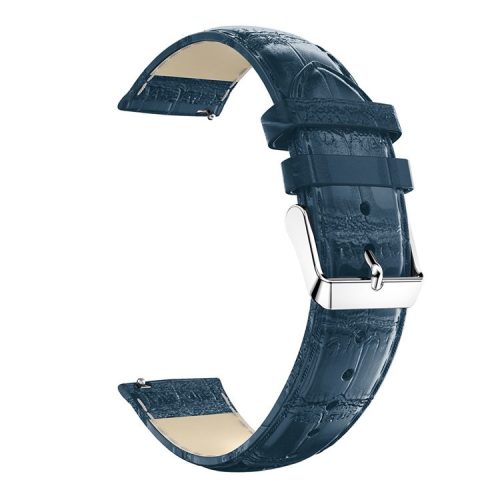 20mm Crocodile Texture Genuine Leather Watch Replacement Band for Samsung Galaxy Gear Sport - Blue