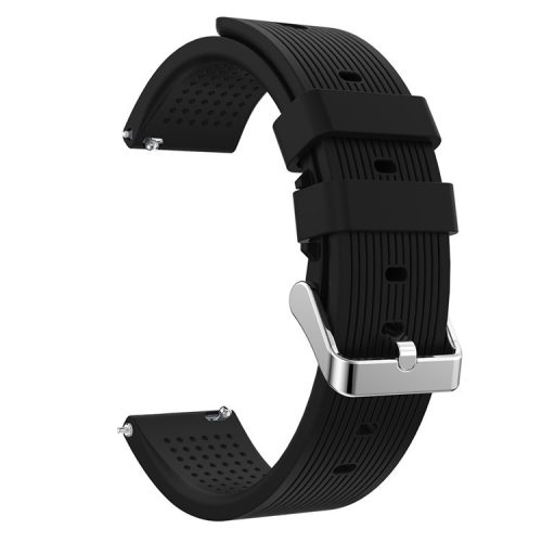 20mm Forehead Wrinkles Texture Soft Silicone Watch Band for Samsung Galaxy Gear Sport - Black