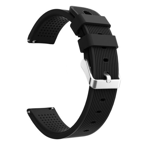 20mm Forehead Wrinkles Texture Soft Silicone Watch Band for Samsung Galaxy Watch Active SM-R500 - Black