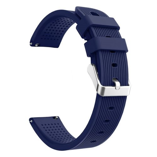 20mm Forehead Wrinkles Texture Soft Silicone Watch Band for Samsung Galaxy Watch Active SM-R500 - Dark Blue