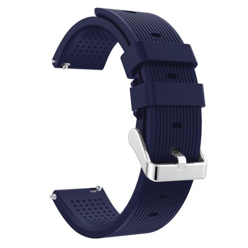 20mm Forehead Wrinkles Texture Soft Silicone Watch Replacement Strap for Samsung Galaxy Gear Sport - Dark Blue