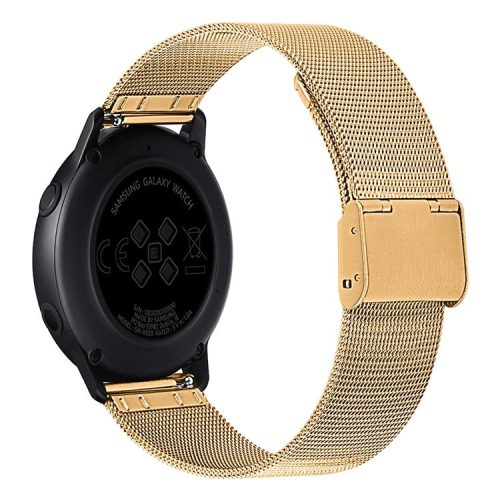 20mm Milanese Stainless Steel Fine Mesh Smart Bracelet Band for Samsung Galaxy Watch Active - Gold