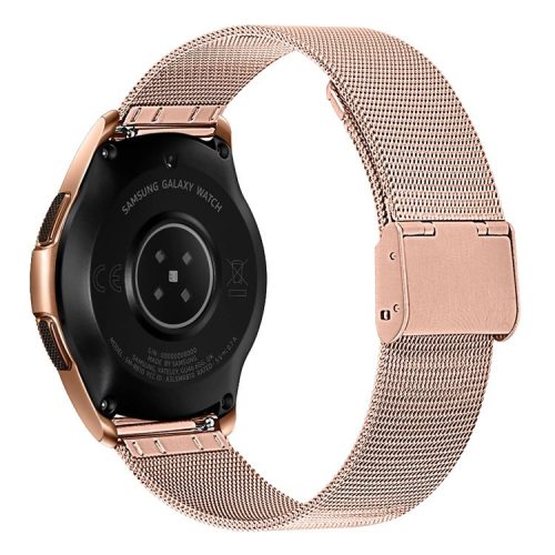 20mm Milanese Stainless Steel Fine Mesh Smart Watch Strap for Samsung Galaxy Watch 42mm - Rose Gold