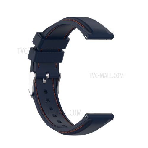 20mm Silicone Watchband Wrist Strap Replacement for Samsung Galaxy Watch4 Classic 46mm 42mm/Watch4 44mm 40mm/Galaxy Watch3 41mm/Amazfit GTS2 - Dark Blue