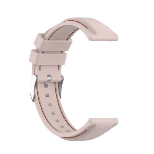 20mm Silicone Watchband Wrist Strap Replacement for Samsung Galaxy Watch4 Classic 46mm 42mm/Watch4 44mm 40mm/Galaxy Watch3 41mm/Amazfit GTS2 - Light Pink