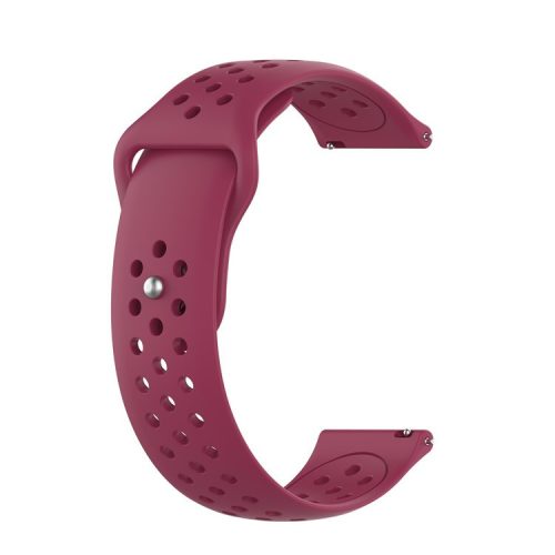 20mm Solid Color TPU Smart Watch Replacement Strap for Samsung Galaxy Watch 42mm - Wine Red