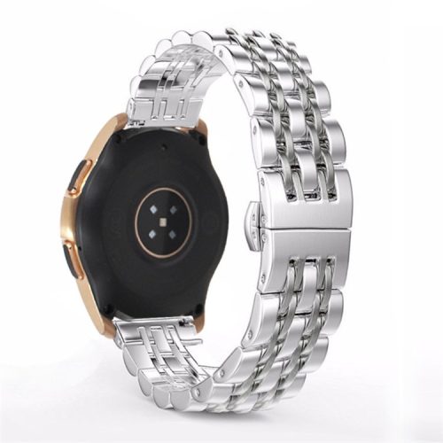 20mm Stainless Steel Watch Strap with Butterfly Buckle for Samsung Galaxy Watch 42mm - Silver