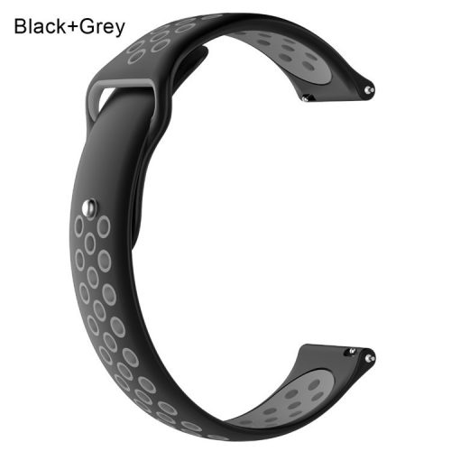 20mm Two-tone Silicone Smart Watch Band for Samsung Gear S2 Classic - Black/Grey