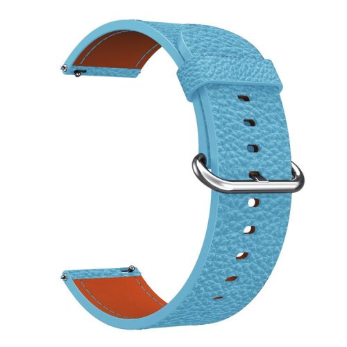 22mm Classic Metal Buckle Genuine Leather Smart Watch Strap for Samsung Gear S3 Classic/Galaxy Watch 46mm - Sky Blue