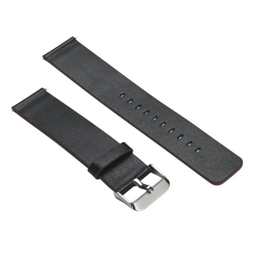 22mm Durable Leather Watch Band for Samsung Gear S3 Classic / S3 Frontier - Black