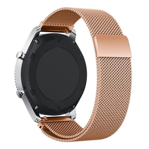 22mm Milanese Metal Wristband Watchband for Samsung Gear S3 Frontier / S3 Classic - Rose Gold