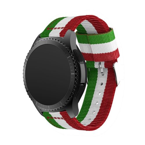 22mm Quick Release Nylon Watch Band with Steel Metal Buckle for Samsung Gear S3 Frontier / Classic - Green / White / Red