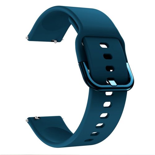 22mm Silicone Watch Strap Adjustable Wrist Band Replacement for Samsung Galaxy Watch 46mm - Dark Blue