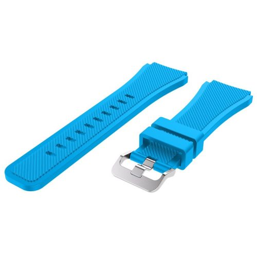 22mm Soft Silicone Sports Watch Strap Wrist Band Replacment for Samsung Gear S3 Frontier / S3 Classic - Blue