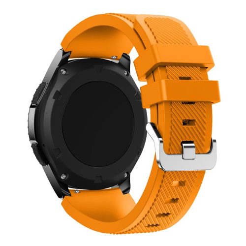 22mm Soft Silicone Sports Watch Strap Wrist Band Replacment for Samsung Gear S3 Frontier / S3 Classic - Orange