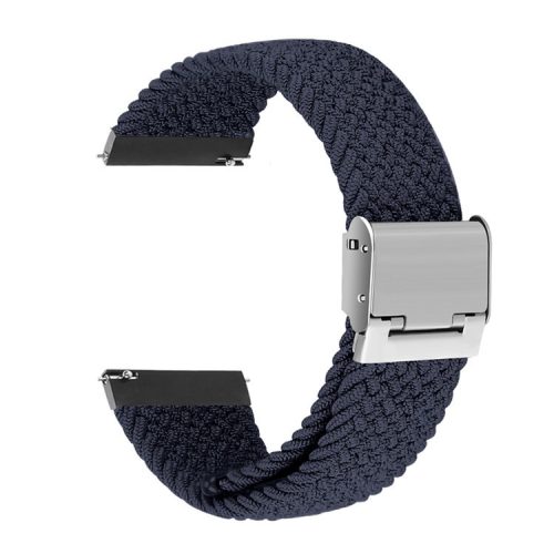 Easy Adjustable Elastic Nylon Watch Band Replacement Watch Strap 20mm for Samsung Galaxy Watch 42mm - Midnight Blue