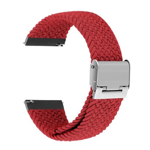 Easy Adjustable Elastic Nylon Watch Band Replacement Watch Strap 20mm for Samsung Galaxy Watch 42mm - Red