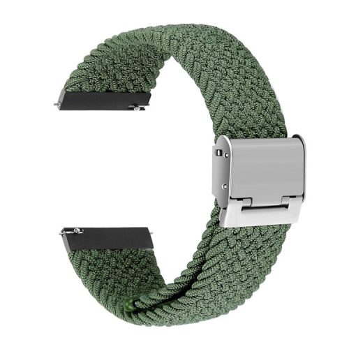 Easy Adjustable Stretchable Braided Nylon Watch Band Replacement Watch Strap 22mm for Samsung Gear S3 Classic/Gear S3 Frontier/Gear S4 - Green