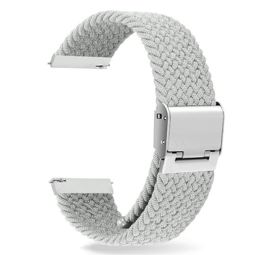 Easy Adjustable Stretchable Braided Nylon Watch Band Replacement Watch Strap 22mm for Samsung Gear S3 Classic/Gear S3 Frontier/Gear S4 - White