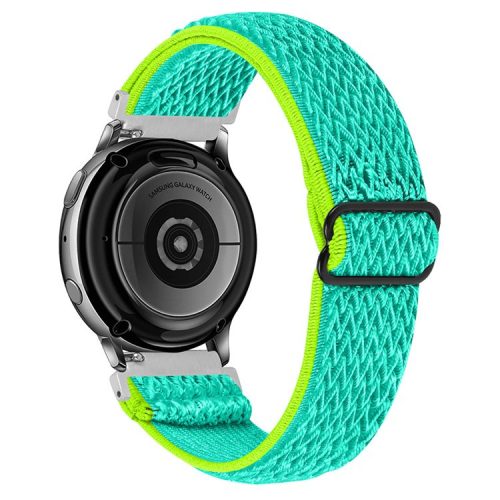 Elastic Knitted Watch Strap Watchband with Adjustable Buckle for Samsung Galaxy Watch4 Classic 42mm 46mm/Galaxy Watch Active/Galaxy Watch Active2 40mm 44mm - Yellow/Green