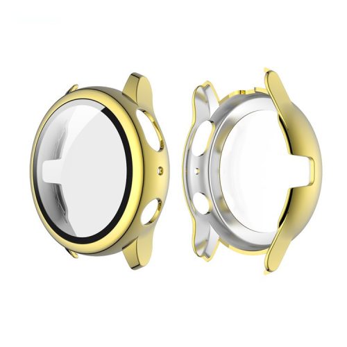 ENKAY HAT PRINCE ENK-AC8204 Electroplating PC Frame Tempered Glass Protector Cover for Samsung Galaxy Watch Active2 40mm - Gold