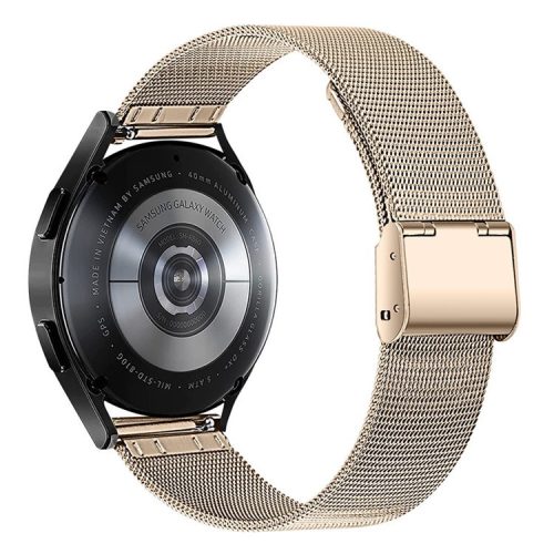 Fashion 20mm Milanese Stainless Steel Watch Strap Tortoise Back Buckle Watchband for Samsung Galaxy Watch4 Classic 42mm/46mm / Galaxy Watch Active / Galaxy Watch Active2 40mm/44mm - Retro Gold