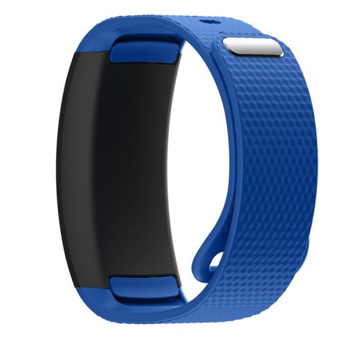 Flexible Silicone Watch Band for Samsung Gear Fit2, Large - Navy Blue