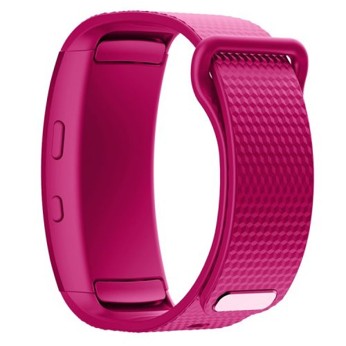 Flexible Silicone Watch Band for Samsung Gear Fit2, Large - Rose