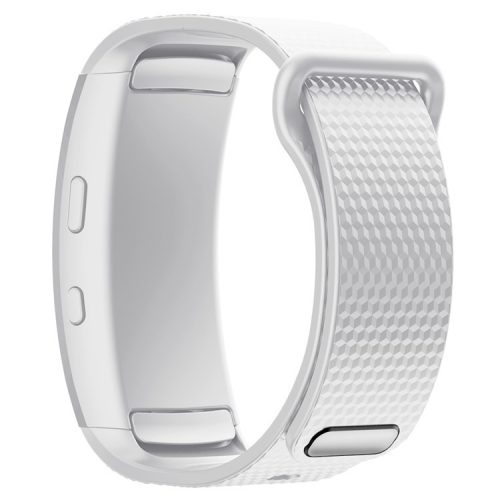 Flexible Silicone Watch Band for Samsung Gear Fit2, Large - White