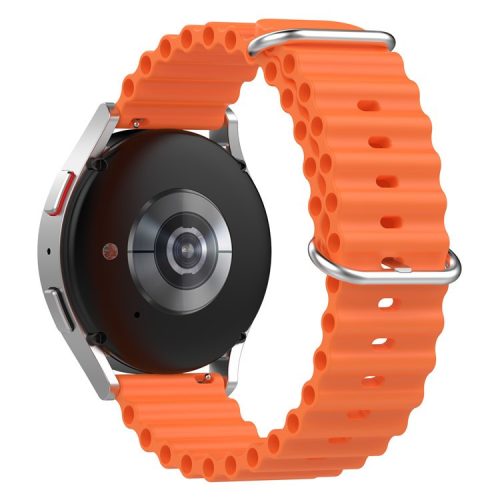 For Polar Ignite / Ignite2 / Unite / Pacer / Samsung Galaxy Watch 5 40mm / 44mm Ocean Strap 20mm Soft Silicone Sport Watch Band Replacement - Orange