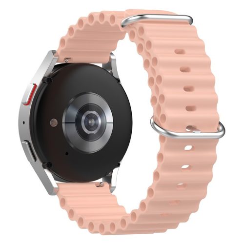 For Polar Ignite / Ignite2 / Unite / Pacer / Samsung Galaxy Watch 5 40mm / 44mm Ocean Strap 20mm Soft Silicone Sport Watch Band Replacement - Pink