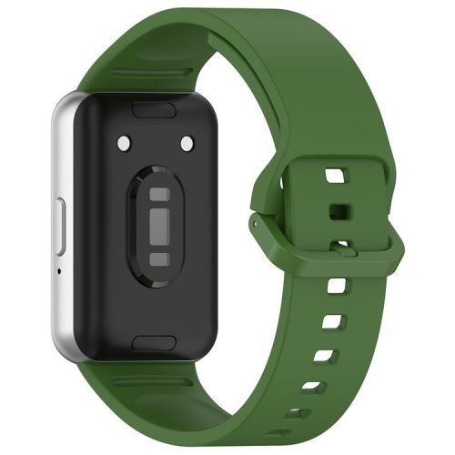 For Samsung Galaxy Fit3 Flexible Watch Strap Silicone Band Wrist Bracelet - Army Green