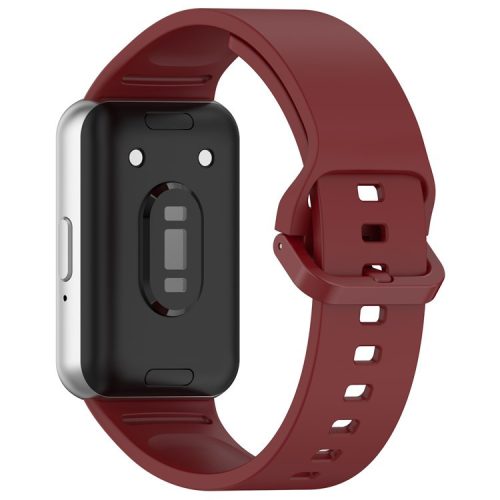 For Samsung Galaxy Fit3 Flexible Watch Strap Silicone Band Wrist Bracelet - Wine Red