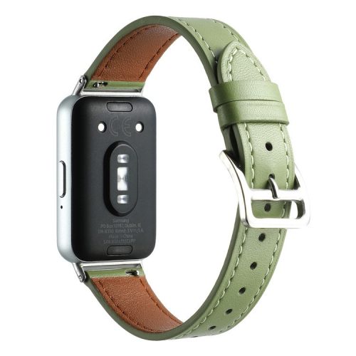 For Samsung Galaxy Fit3 Genuine Leather Watch Strap Band Replacement - Green